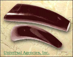 Red horn tapers from Universal Agencies, Inc.